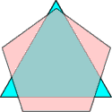  A pentagon and a 
 triangle with the 
 same perimeter 