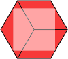  A large square hole into a 
 cube when seen as a hexagon 