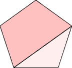 The trapezoidal section of a regular
pentagon has a base equal to the golden ratio.