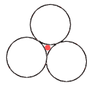  Touching unit circles 
 around a smaller circle 